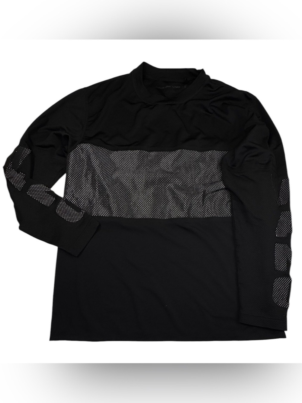 H & M x Alexander Wang Shirt Women's XS Black Streetwear Mesh Panel Stretch Tee